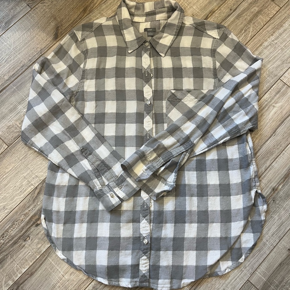 Aerie - Button Plaid Top